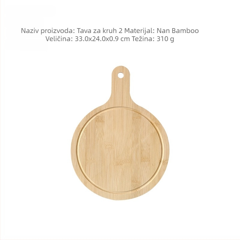 Daska za rezanje od bambusa – okrugla i kvadratna, protuklizna, za kućnu upotrebu, moderan stil