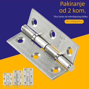 Panta od nehrđajućeg čelika s ležajem za vrata ormara – brušeni završetak, moderni stil