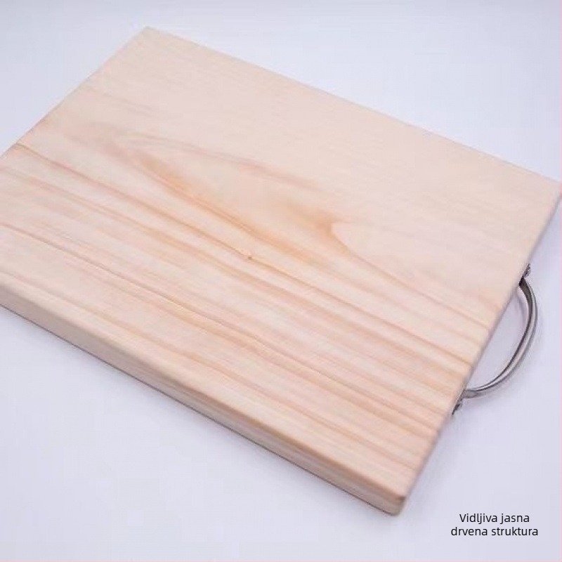 Daska za rezanje od ginkgo drveta, pravokutnog oblika, za kućnu upotrebu u kuhinji, antibakterijska i otporna na plijesan, otporna na pukotine