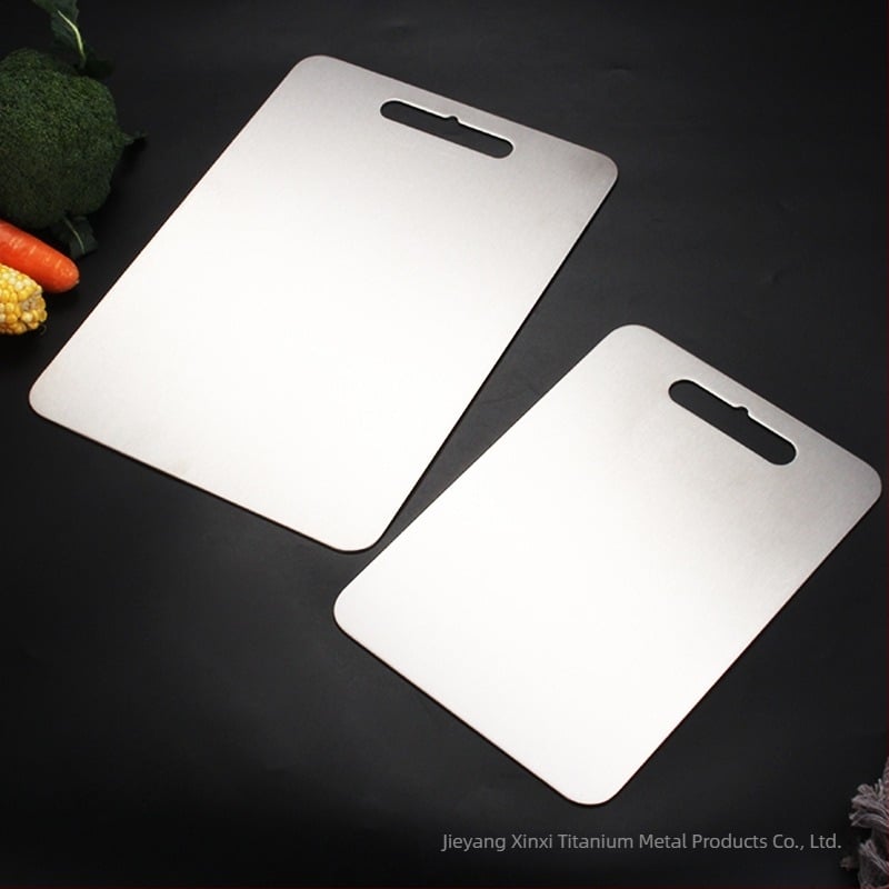 Dvostrana titanijska daska za rezanje, antibakterijska, otporna na plijesan, prehrambene kvalitete, prijenosna kuhinjska daska