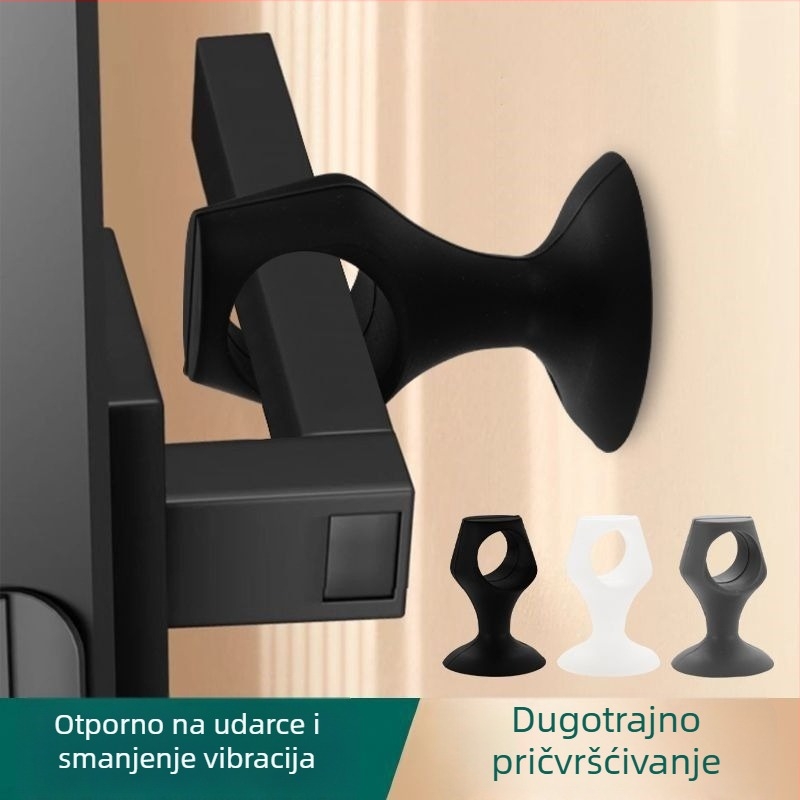 Silikonski dovodni stopper bez bušenja, zidni Ct-01, model 0018, za kupaonicu, protiv sudara, ručno upravljanje, Yuezhi, stil laganog luksuza