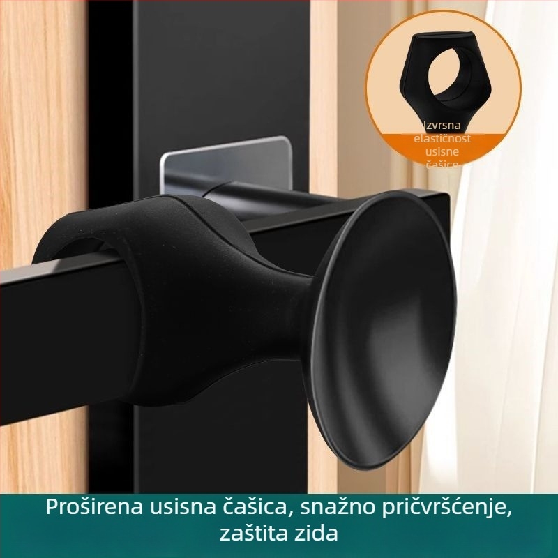 Silikonski dovodni stopper bez bušenja, zidni Ct-01, model 0018, za kupaonicu, protiv sudara, ručno upravljanje, Yuezhi, stil laganog luksuza