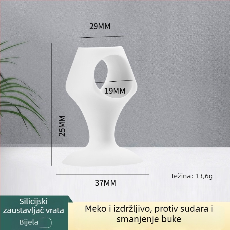 Silikonski dovodni stopper bez bušenja, zidni Ct-01, model 0018, za kupaonicu, protiv sudara, ručno upravljanje, Yuezhi, stil laganog luksuza