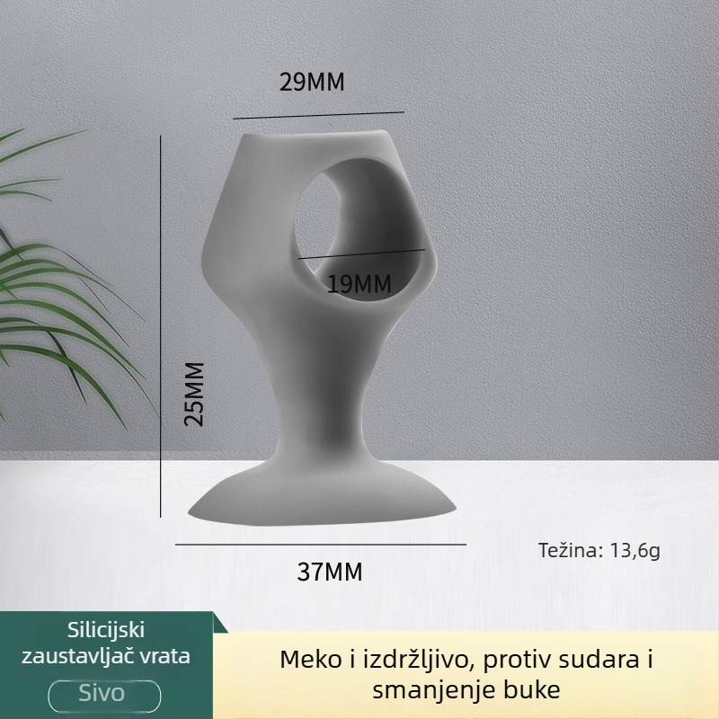 Silikonski dovodni stopper bez bušenja, zidni Ct-01, model 0018, za kupaonicu, protiv sudara, ručno upravljanje, Yuezhi, stil laganog luksuza