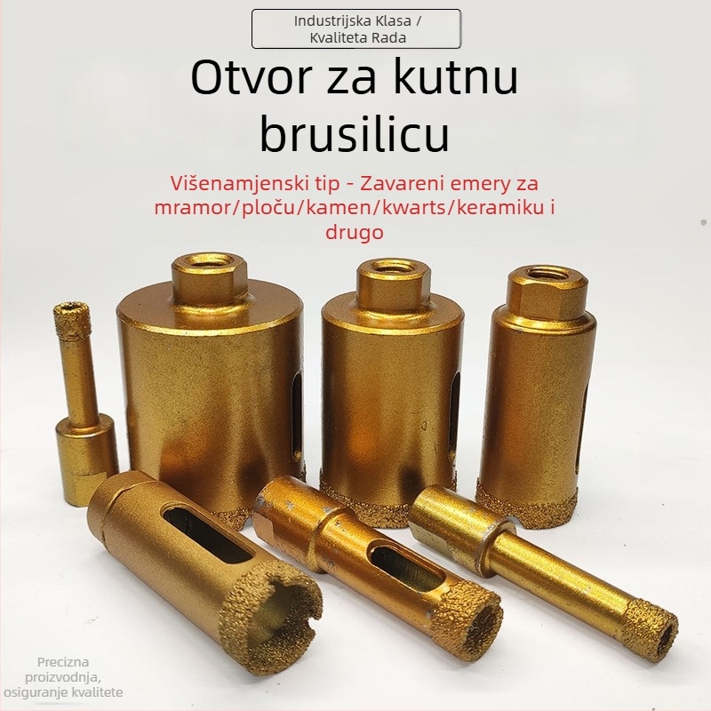 Majestic Bušilica za rupe na keramičkim pločicama za suho bušenje, pogodna za mramor, granit i kamene ploče