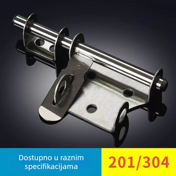 Brava za vrata s zatvaračem tipa F, nehrđajući čelik 201/304, polirana površina, Honest brend, moderan minimalistički stil