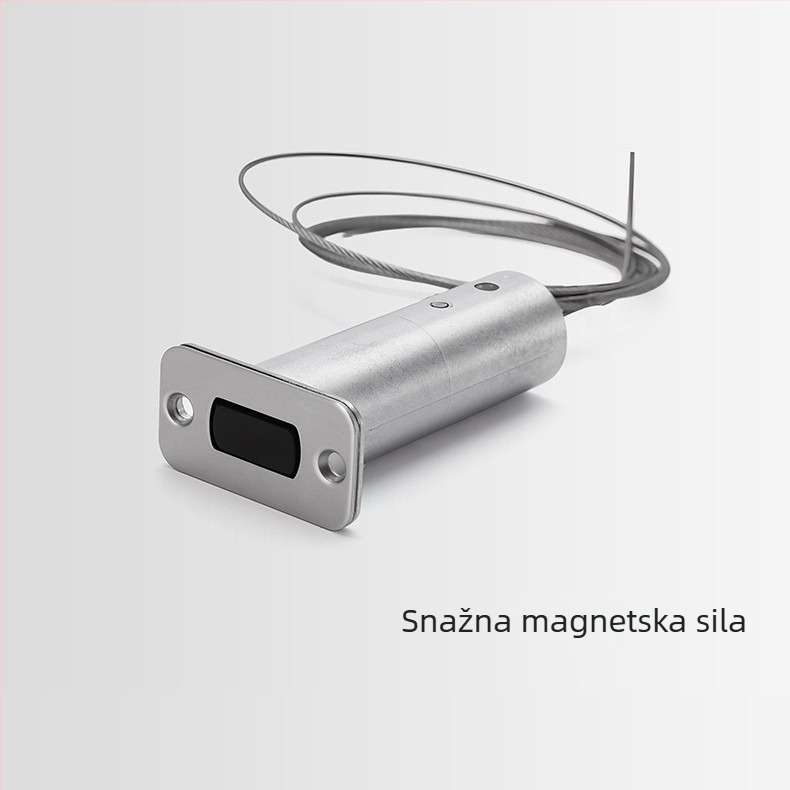 Nevidljivi magnetski zasun za drvena vrata — F tip zasuna, cinkova legura, elektroplatirani završni sloj, moderan stil