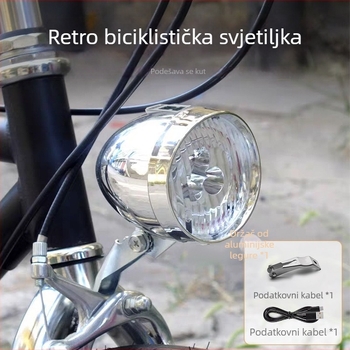 CYCLE ZONE Prednje biciklističko svjetlo s USB punjenjem, 3 LED, za planinski bicikl