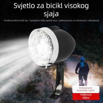 CYCLE ZONE Prednje biciklističko svjetlo s USB punjenjem, 3 LED, za planinski bicikl