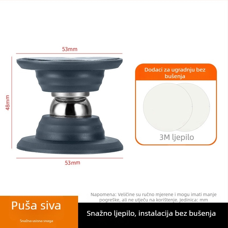 Silikonsko usisno držač vrata, model GJDMX, materijal silikon, ugradnja na zid, ručno upravljanje