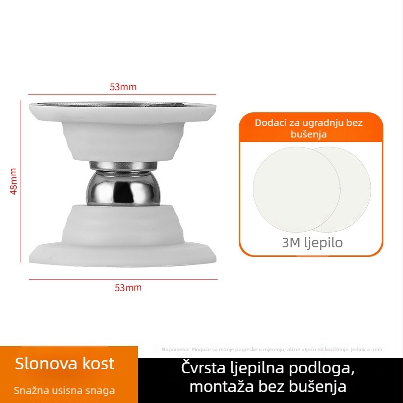 Silikonsko usisno držač vrata, model GJDMX, materijal silikon, ugradnja na zid, ručno upravljanje