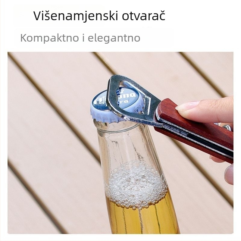 Tuosun prijenosni set za kuhanje na otvorenom od nehrđajućeg čelika s torbom, 10-dijelni; uključuje nož, dasku za rezanje, lopaticu, žlicu, škare i hvataljke za roštilj; težina 1,2 kg; pogodno za 2-8 osoba