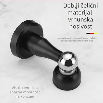 Nehrđajući čelični magnetski zaustavljač vrata – zidni, bez bušenja, protiv sudara, magnetska glava, završna obrada brušena / elektroplatirana