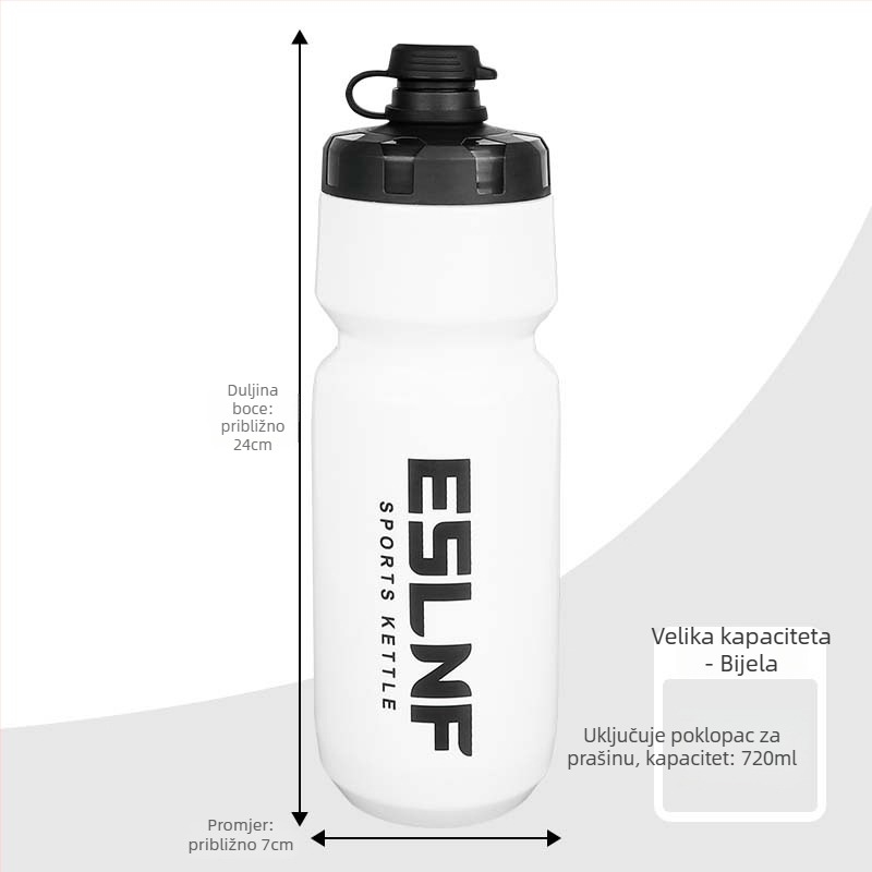 ESLNF Biciklistička boca za vodu, unisex, boca velikog kapaciteta, materijali: TPE/PP/Silikon