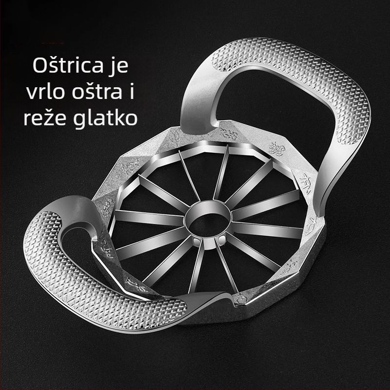 Nož za jabuke i dijelič voća od zinkove zlitine i 304 nehrđajućeg čelika – Veliki dijelitelj voća, uklanjanje jezgre
