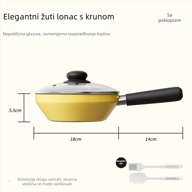 Wok - neprianjajući, dno od kovanog željeza s dvostrukim dnom, poklopac od nehrđajućeg čelika sa prozirnim staklom, kompatibilan sa svim pločama