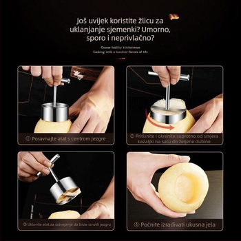 Alat za izdvajanje jezgre Snow Pear i kalup za rižu u jabuci — moderni minimalistički dizajn, bez prilagodbe, bez logotipa