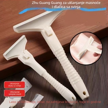 Nož za skrapanje svinja — Minimalistički alat od plastike i nehrđajućeg čelika za uklanjanje dlaka i masnoće | ovlaštena privatna marka