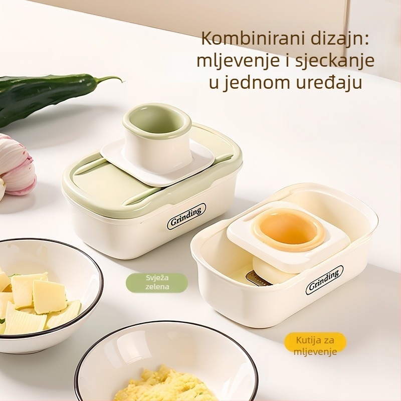 Ručni kuhinjski 2-u-1 mlin za đumbir i češnjak, za kućnu upotrebu, keramičko tijelo, porijeklo Yiwu, modern minimalistički stil