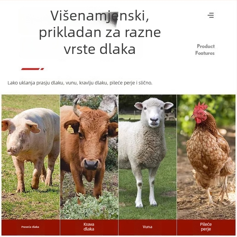 Nož od nehrđajućeg čelika i mangan čelika, nož za skidanje svinjskih dlačica i kožu