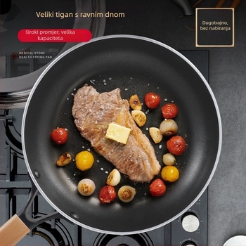Tava za prženje, aluminijska legura, neprijanjajuća, model MBBZG, jednostrano dno, srednja dubina