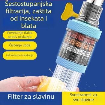 Proširivač Filtera Za Slavinu – Šestoslojno Filtriranje, Plastika, Moderni Minimalistički Dizajn
