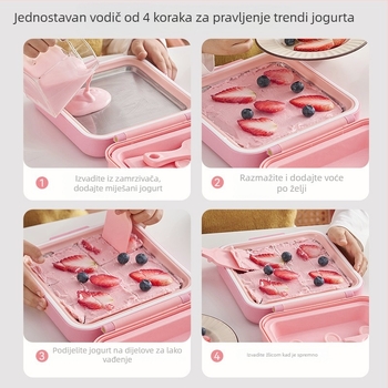 Mali ručni stroj za izradu sladoleda s ručkom — višenamjenski set za usitnjavanje sladoleda, materijali PP/ABS/gel silikona/TPE/304 nehrđajući čelik
