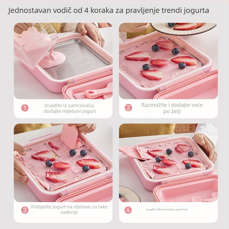 Mali ručni stroj za izradu sladoleda s ručkom — višenamjenski set za usitnjavanje sladoleda, materijali PP/ABS/gel silikona/TPE/304 nehrđajući čelik