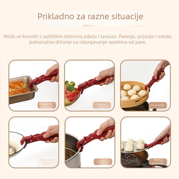 Protuklizni silikon klips za zdjele – Kuhinjski klips za zdjele i tanjure, siguran za paru, moderni minimalistički dizajn