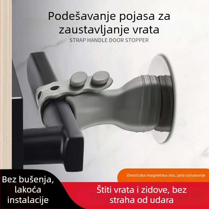 Silikonski zaustavljač vrata – podesivi držač, zidni montažni, moderan minimalistički stil