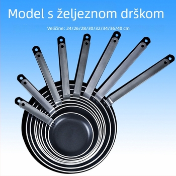 Neprijanjiva tava za prženje – aluminijska legura, trostruki dno, kompatibilna s indukcijskim i plinskim pločama, model P-1425
