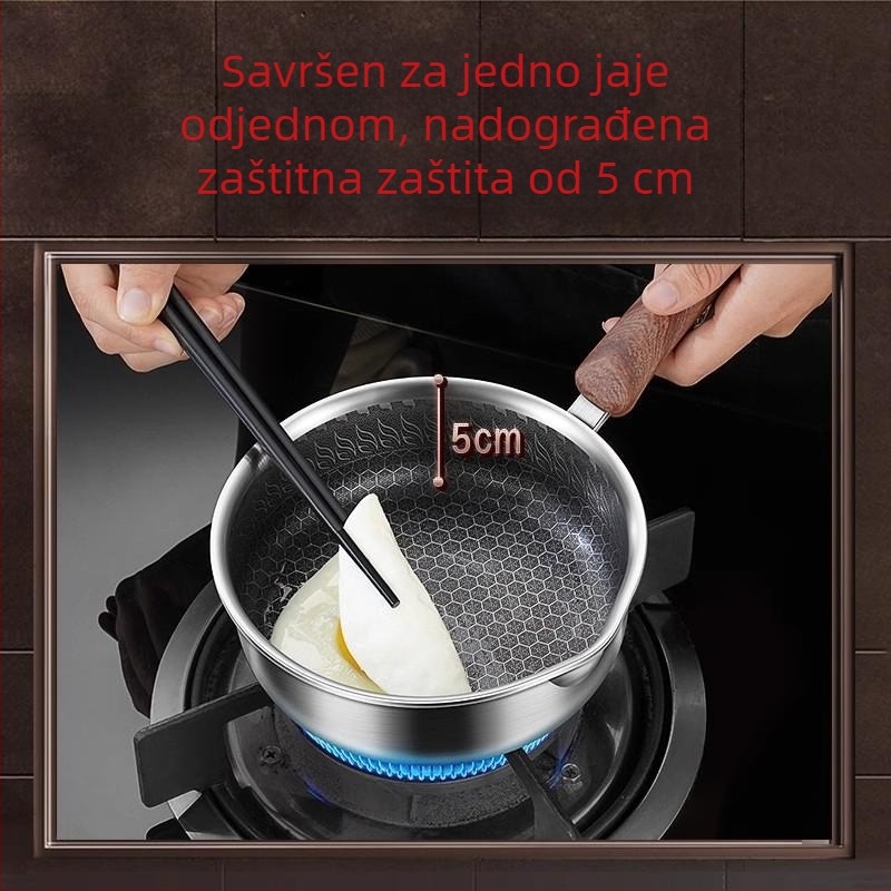 Tava za jaja, neprijanjajuća, od 316 nehrđajućeg čelika, pogodna za indukciju, lako se čisti