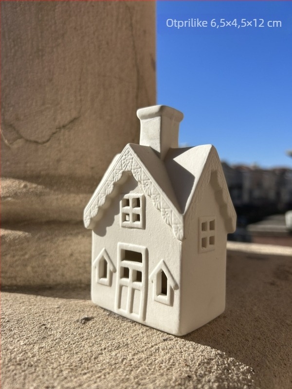 Keramična kućica u nordijskom stilu – noćna svjetiljka za akvarij i dvorišnu dekoraciju