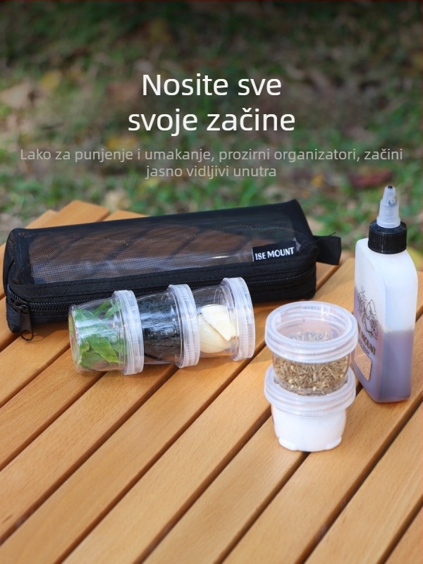 Shono Prijenosni set posuda za začine za kampiranje i piknik