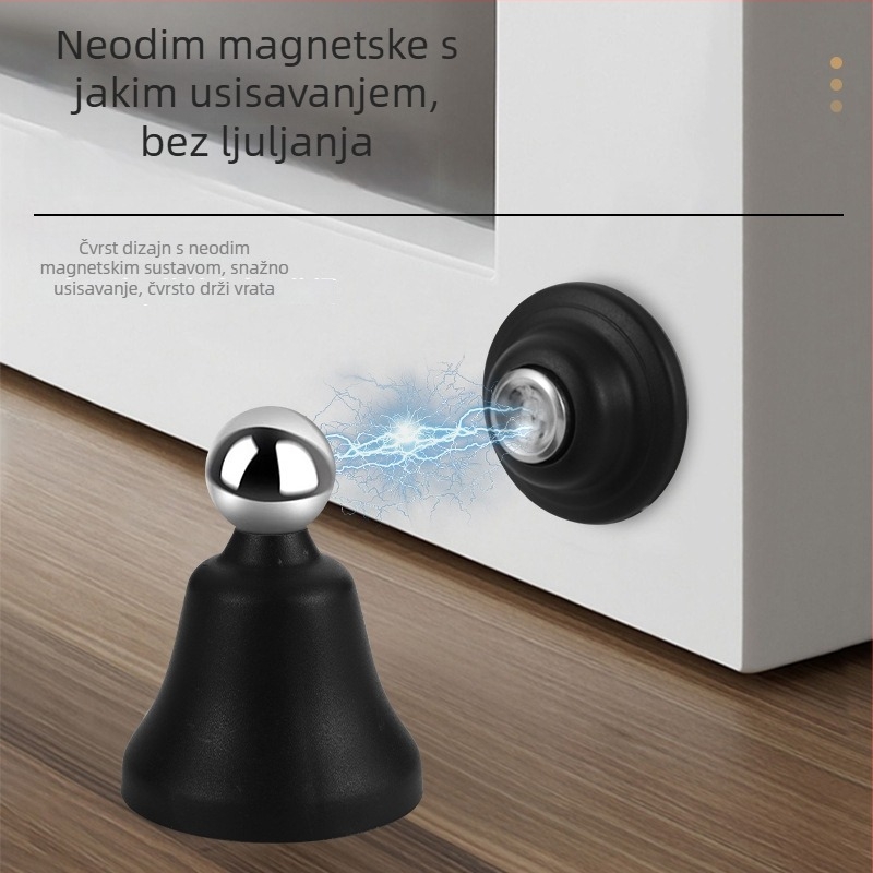Bell vrata stopper – zidna montaža, materijal plast-čelik, standardna konstrukcija, ručno upravljanje, moderan minimalistički stil