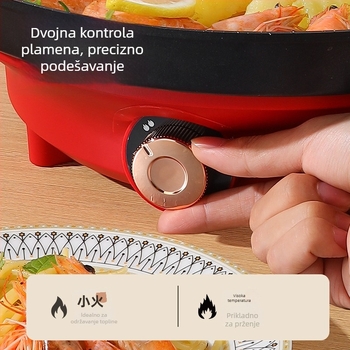 Tiganj/Lonac, neprijanjajući, aluminijska legura, trostruko dno, kompatibilno s indukcijskim pločama