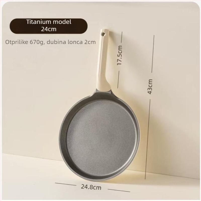 Tava za prženje/plitka tava, materijal medicinski kamen, zapadni stil, neprijanjajući, model HE23004