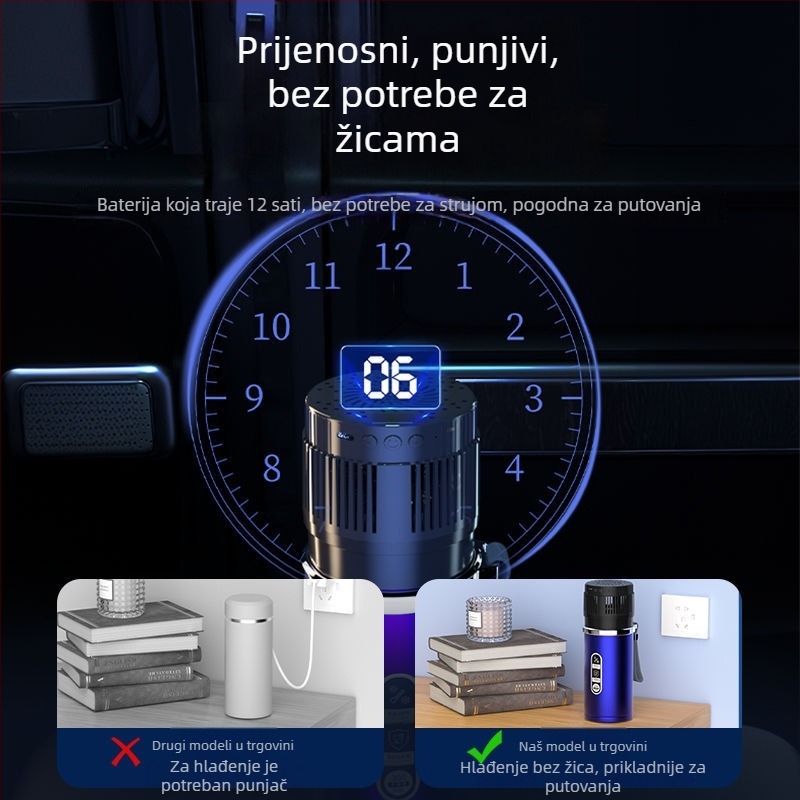 Prijenosna kutija za hlađenje inzulina i lijekova s termoelektričnim hlađenjem, 5 L kapaciteta, punjiva