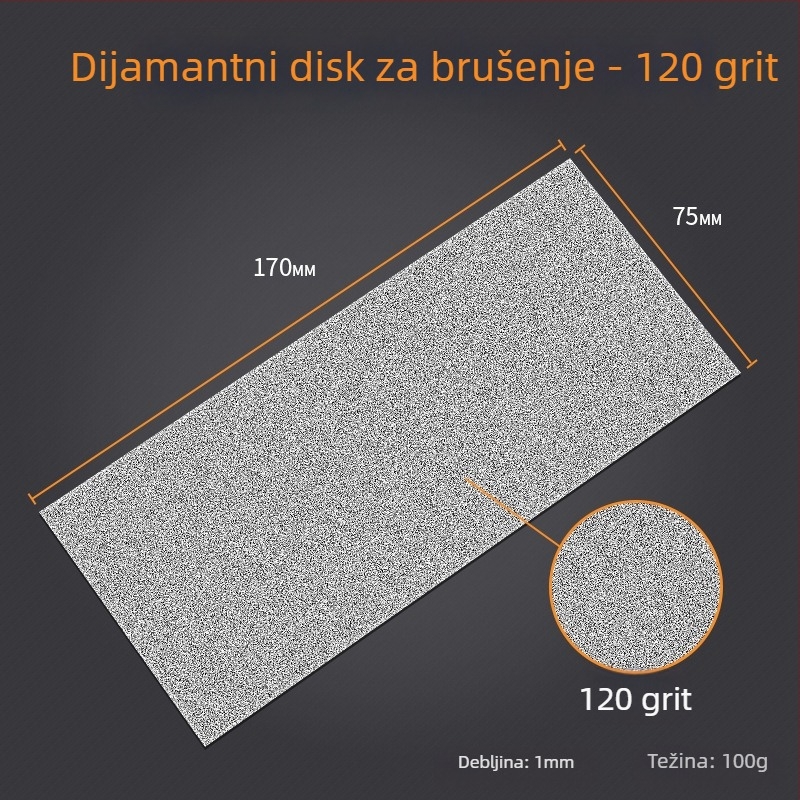 Haoqi dijamantni pravokutni brusni disk, elektroplatirani, za obradu stakla, težina 110 g
