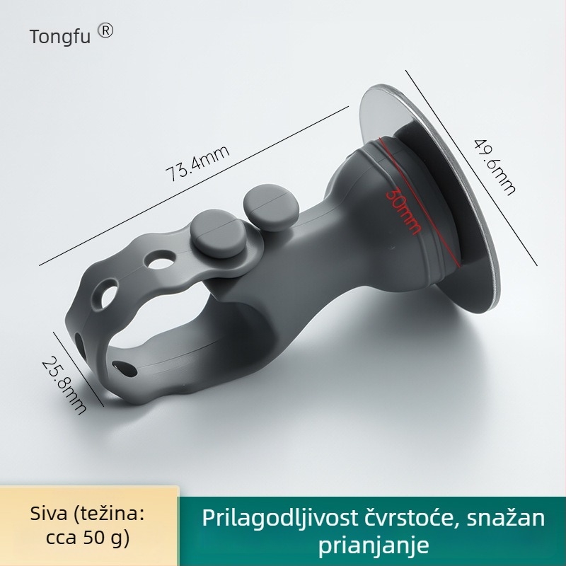 Silikonski zatvarač vrata s podesivim usisom, montira se na kvaku vrata, automatsko upravljanje, moderan minimalistički dizajn