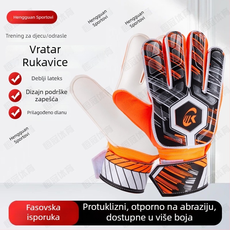 Rukavice za vratara nogometa - latex, Hengguan, model 835, unisex