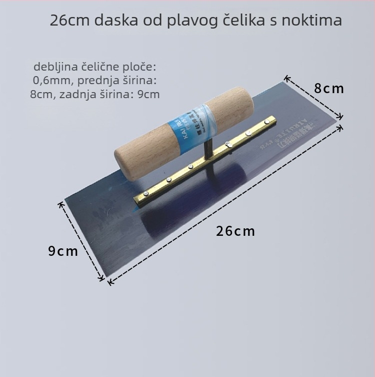 Špatula za žbukanje s debelom čeličnom oštricom za žbukanje i popravak zidova