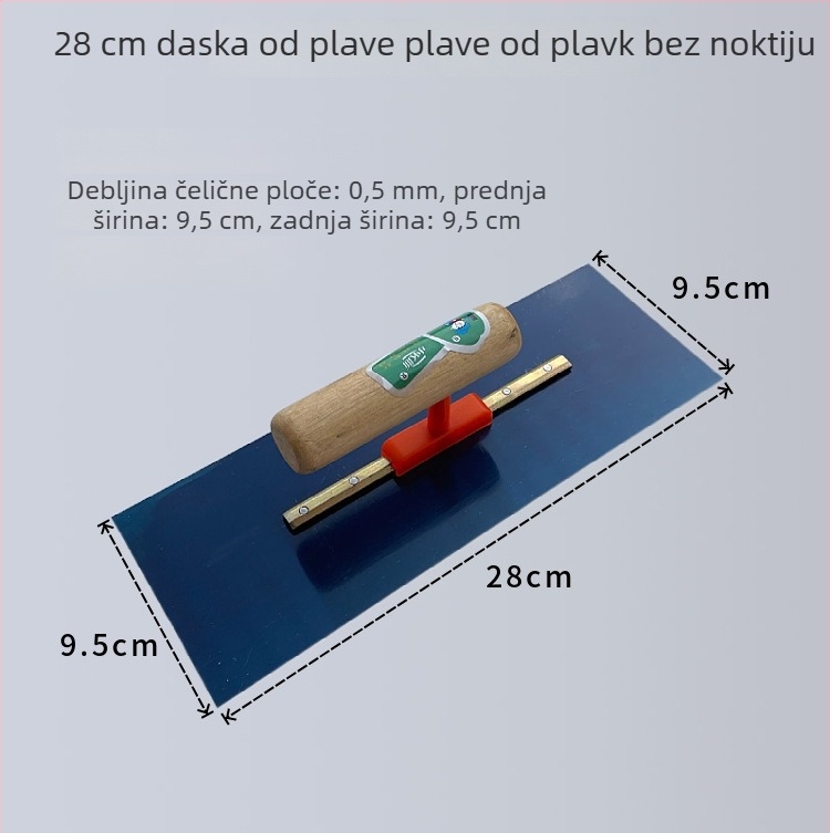 Špatula za žbukanje s debelom čeličnom oštricom za žbukanje i popravak zidova