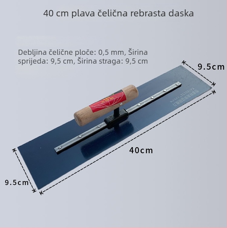Špatula za žbukanje s debelom čeličnom oštricom za žbukanje i popravak zidova