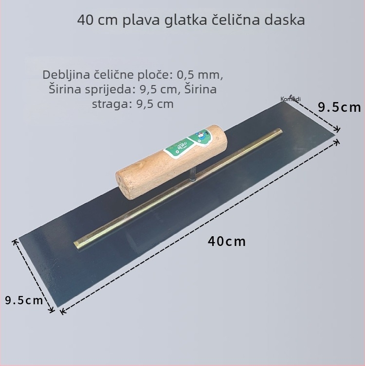 Špatula za žbukanje s debelom čeličnom oštricom za žbukanje i popravak zidova