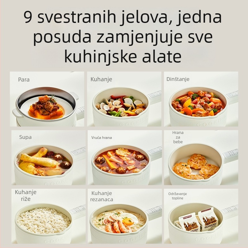Električna posuda za kuhanje, kapacitet 2,1–4 L, mikroprocesorsko upravljanje, dvostruki dizajn, unutarnji spremnik od drugih materijala, izolacija, tajmer, brz para