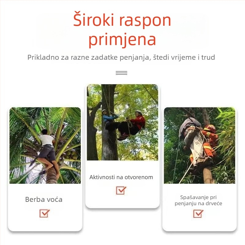 Alat za penjanje po stablu s pet prstiju mačke i protukliznim temeljnicima – univerzalna poboljšana verzija s velikim kandžom