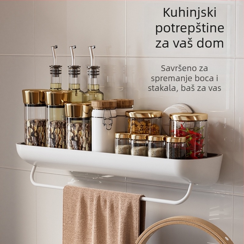 Zidni kupaonički odvodni polic; materijal plastika, površina sprej plastika, nosivost 5–10 kg, jedan sloj, model 656546