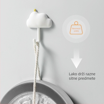 Zidna kuka s jakim ljepilom, bez bušenja, za kupaonicu i kuhinju; Materijal: ABS + PVC + mekano ljepilo; Težina: 0.054 kg; Proizvodnja injekcijskim prešanjem