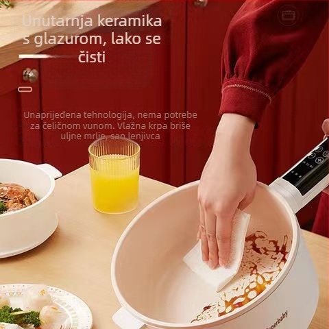 SUPERBABY GM-J/D20 električna mini posuda za dom učenika, kapacitet 2 L, 800 W, keramički premaz unutrašnjosti, upravljanje mikrokompjuterom, tajmer